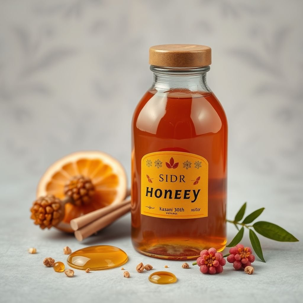 {"prompt":"Kashmiri Sidr Honey with bottle without level","originalPrompt":"Kashmiri Sidr Honey with bottle without level","width":1024,"height":1024,"seed":42,"model":"flux","enhance":false,"nologo":true,"negative_prompt":"worst quality, blurry","nofeed":false,"safe":false,"quality":"medium","image":[],"transparent":false,"isMature":false,"isChild":false}